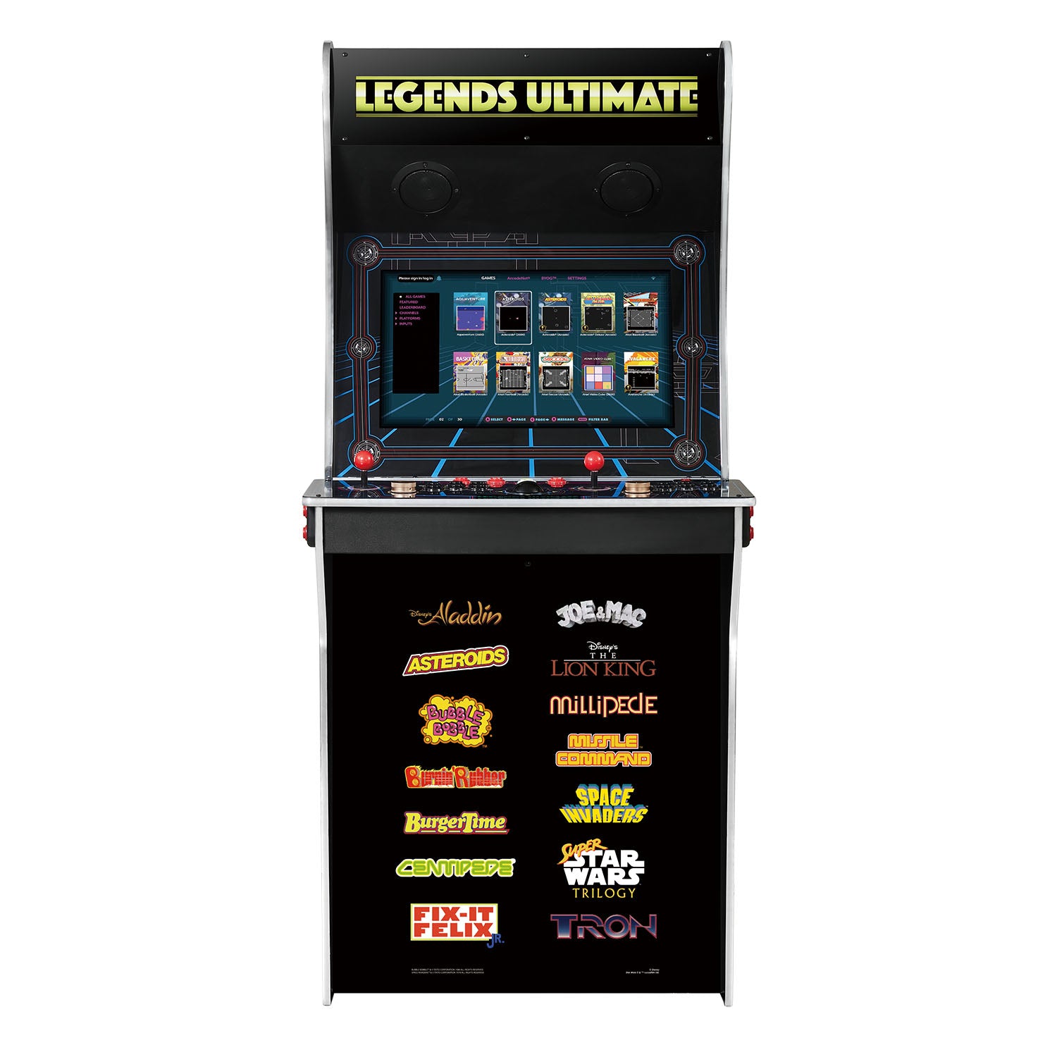 Legends Ultimate Mini, Full Height Arcade Game Machine, Home Arcade,  Classic Retro Video Games, 150 Licensed Arcade and Console Games, Action  Fighting Puzzle Sports & More, WiFi, HDMI, Bluetooth 