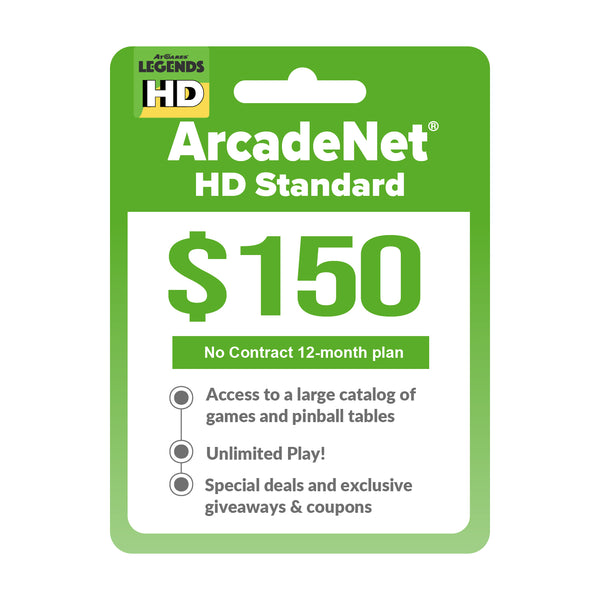 ArcadeNet® HD Standard Plan Prepaid (Legends HD ONLY)