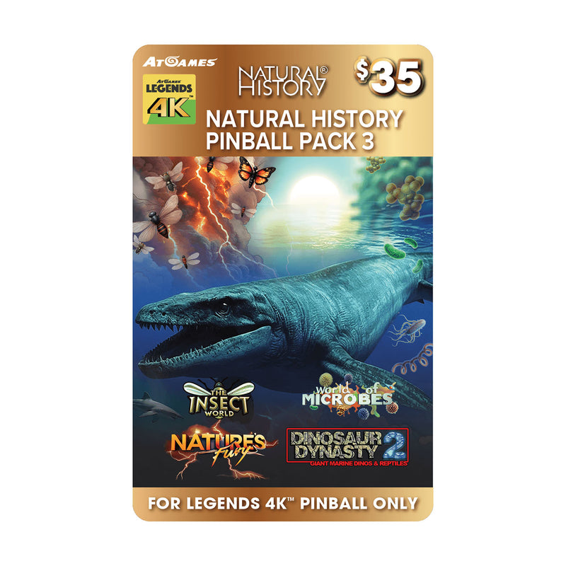 Natural History Pinball Pack 3 <br>(For Legends 4K™ Pinball ONLY)