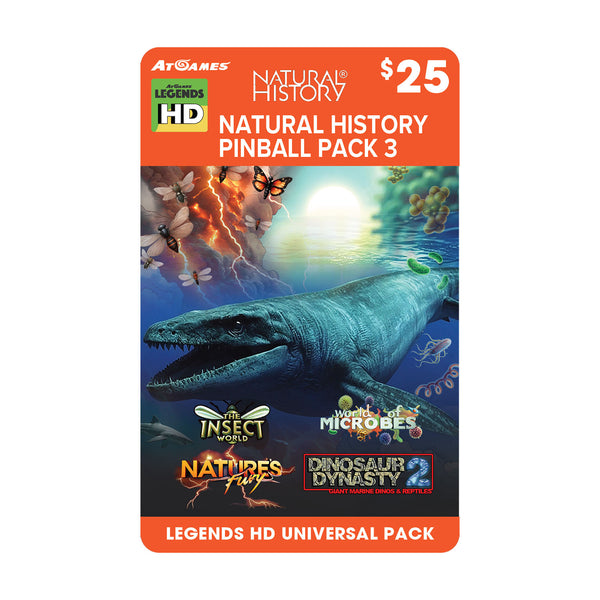 Natural History Pinball Pack 3 <br>(For Legends Pinball HD and Legends Pinball Micro HD ONLY)