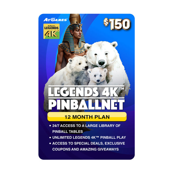 AtGames Legends 4K™ PinballNet™ - One Year