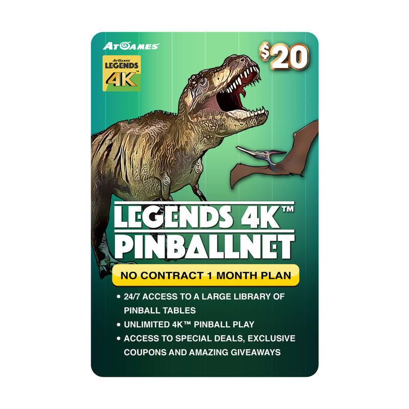 AtGames Legends 4K™ PinballNet™ - 1 Month Plan