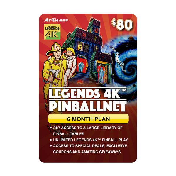 AtGames Legends 4K™ PinballNet™ - 6 Month Plan