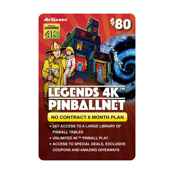 AtGames Legends 4K™ PinballNet™ - 6 Month Plan