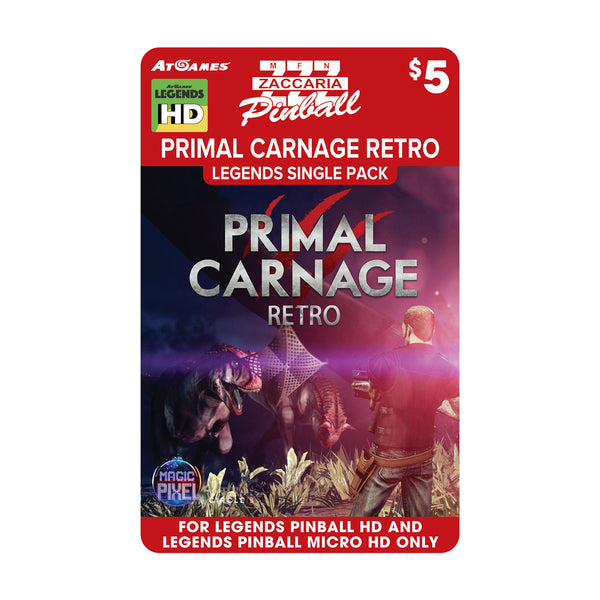 Zaccaria Pinball Primal Carnage Retro Legends Single Pack (Legends Pinball HD and Legends Pinball Micro HD ONLY)