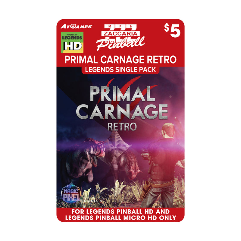 Zaccaria Pinball Primal Carnage Retro Legends Single Pack (Legends Pinball HD and Legends Pinball Micro HD ONLY)