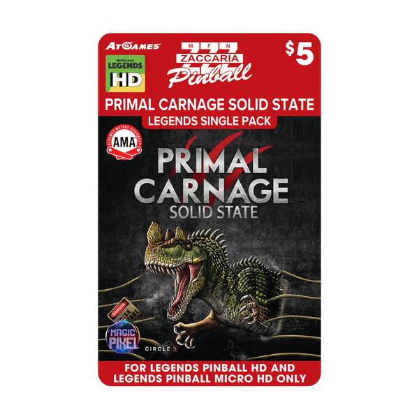 Zaccaria Primal Carnage Solid State Legends Single Pack (Legends Pinball HD and Legends Pinball Micro HD ONLY)