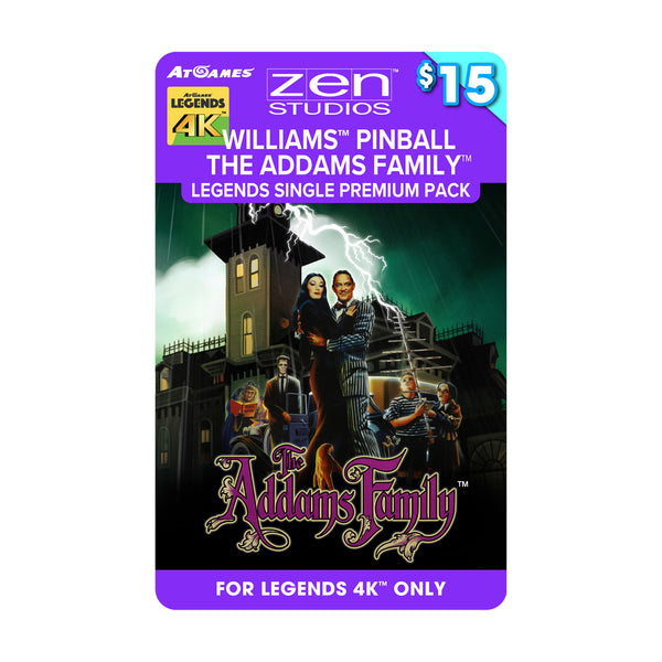 Williams™ Pinball The Addams Family™ Legends Single Premium Pack (Legends 4K™ ONLY)