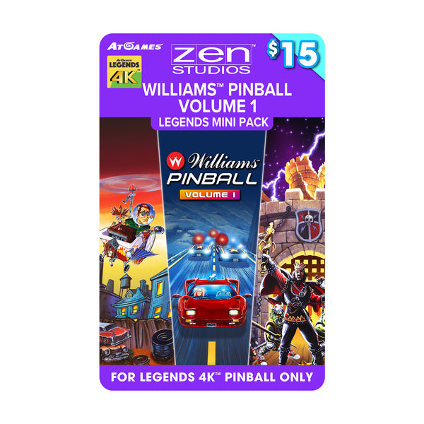 Williams™ Pinball Volume 1 Legends Mini Pack (For Legends 4K™ Pinball ONLY)