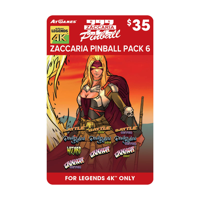 Zaccaria Legends 4K™ Pinball Pack 6 (Legends 4K™ ONLY)