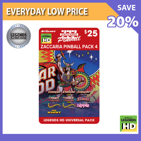 Zaccaria Pinball Pack 4 (Legends HD ONLY) <br>(LPO Member Deal)