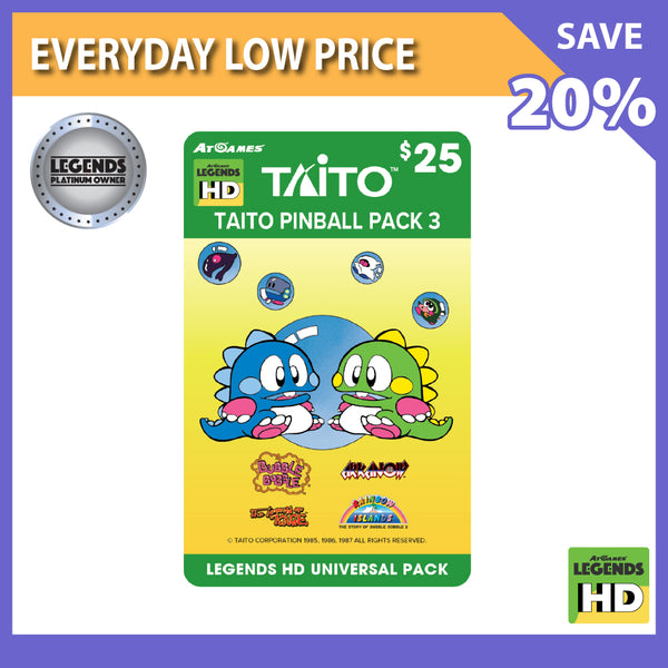 TAITO Pinball Pack 3 (Legends HD ONLY) <br>(LPO Member Deal)