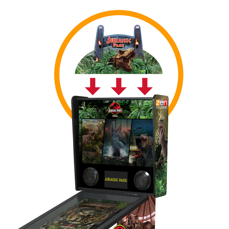 Topper for Legends Pinball 4KP Jurassic Park